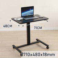 Height Adjustable Laptop Table 71CM Small Desk Mobile Standing Table Lectern Easy Assembly Wheeled