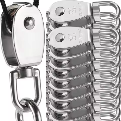 M15 Stainless Steel Single Swivel Pulley Wire Rope Crane Lifting Pulley Block Hook Single Pulley Blo