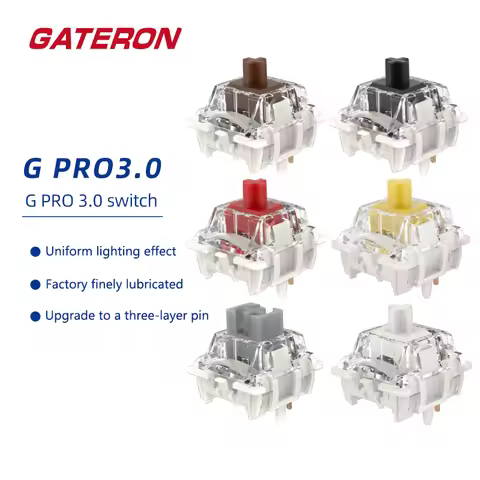 Gateron G Pro V3 3.0 Pro Switch RGB Linear Tactile White Yellow Red Silver Brown for Mechanical Keyb