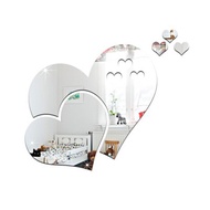 [ES]Heart Removable Mordern Acrylic Mirror Wall Stickers Kids Room Decor Sticker