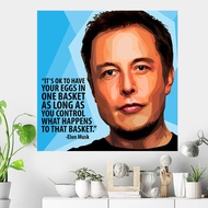 Elon Musk Frame Size 10x10 Inch Wall Decoration