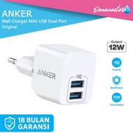 Wall Charger Anker Powerport Dual USB Port Mini IQ Adapter 12W Head Casan Android Mobile Phone Fast 