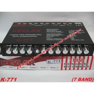 KEVLAR K-771 7 BAND PRE-PARAMETRIC WITH SUBWOOFER PRE AMP