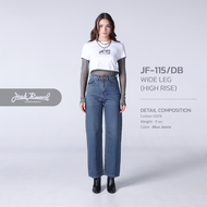 กางเกงยีนส์ผู้หญิง Klassik JF-115/DB Wide Leg Dark Blue High Waisted Jack Russel