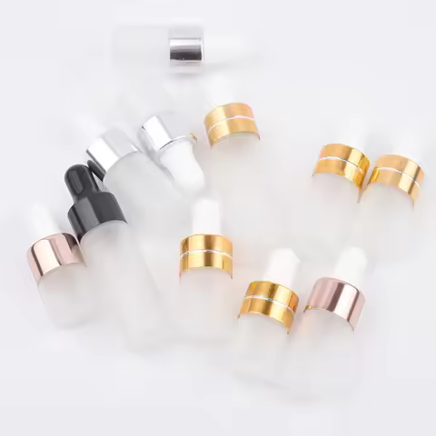 100pcs 1ml 2ml 3ml 5ml Frosted Glass Sample Bottle Dropper Bottle Empty Mini Essential Oil Bottle Wi