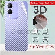 For Vivo Y17 S Y17S VivoY17S 2023 Anti Slip 3D Carbon Fiber Protective Guard Rear Screen Protector Back Film Not Tempered Glass
