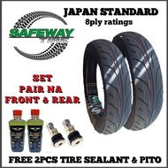 Safeway tire/ Set Front &amp; Rear For Honda click125/150 /Mio i 125 Honda beat