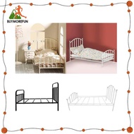 [Buymorefun] Dollhouse Metal Frame Bed Dollhouse Furniture for Diorama Micro Landscape