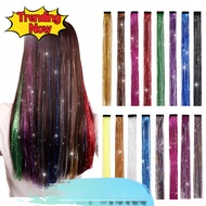 Iridescent Hair Strands Laser Hair Strands BB Clips Iridescent Strands Dazzling Metallic Texture Hai
