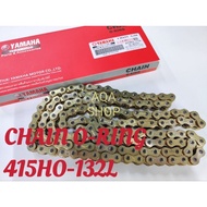 Yamaha Motorcycle 415-132 O-ring Gold Chain 415H 132L Heavy Duty Rantai O-Ring Yamaha Rantai Emas Ch