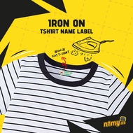 NTMY Label Sticker Name Iron On Sticker Nama Sticker Baju Iron On