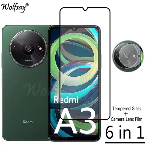 Full Cover Glue Tempered Glass For Xiaomi Redmi A3 Screen Protector For Redmi A3 A 3 Camera Glass Fo