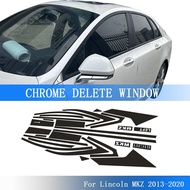 Glossy Black Chrome Delete Window Trims For Lincoln MKZ 2013-2020