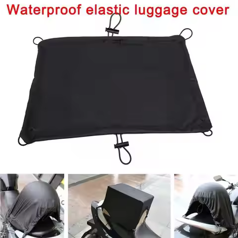 Motorcycle Luggage Cover Waterproof Elastic Helmet Holder Riding Pockets Net Rear RackCover Accessor