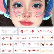 2026 New Year Holiday Face Stickers, Imitation Makeup, Bags, Lucky Long-lasting Bags, Face D2w9
