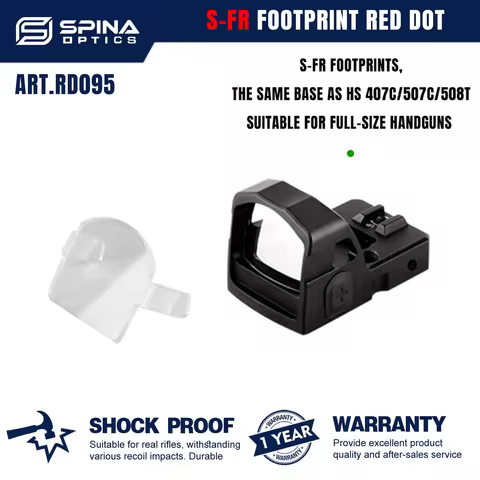 SPINA OPTICS w Transparent Protective Cover 1x17 Green Dot Sight S-FR Compatible with HS 407C/507C/5