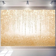 Gold Bokeh Party Banner Backdrop Gold Glitter Backdrop Photo Gold Glitter Bokeh Sequin Spots Birthda