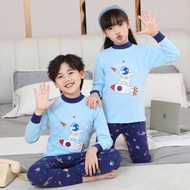 Boys And Girl Thermal Pyjamas Set Childrens Fall Clothes And Pants Cotton Sweater Underwear Mid-coll