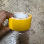 เทปกาว ตีเส้นพื้น กั้นเขต เทปเตือน กันน้ำ มีกาวในตัว สีเหลือง สีเหลืองดำ 4.8cm x 33M/ม้วน
