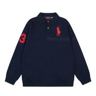 Ralph Lauren秋冬大馬刺繡Logo翻領針織POLO毛衣外套