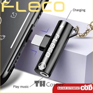 FLECO splitter type C Converter 2in1 Jack Audio + Charger original otg spliter speed 5.0 sambungan h