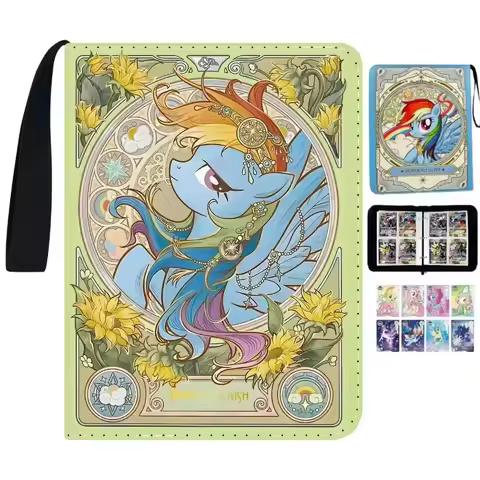 400 My Little Pony Zipper Card Binder Cartoon Loose-Leaf Folder Game Card Collection Deluxe Business
