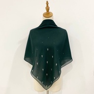 HELENA Bawal Manik Korean Diamond B45 Tudung Bawal Cotton Batu Tabur Bidang 45 Minimalis ILYANIS