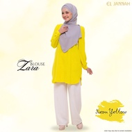 El Jannah Blouse Zara Neon Yellow