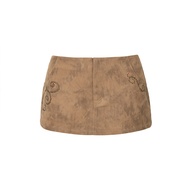 Slimming Corduroy Mini Skirt with Studs Original 4Muggle Spring Summer Womens Fashionable Short Skir