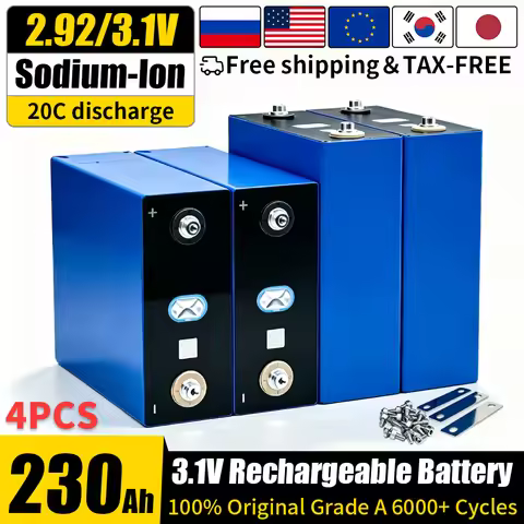 Original New Grade A 230Ah 2.92V Sodium-Ion 3.1V Battery 20c Discharge 2.95V Rechargeable Cells Pack