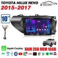 AO จอแอนดรอยด์ ตรงรุ่นรถ จอแอนดรอย จอ android ติดรถยนต์ IPS QLED แท้ 10นิ้ว TOYOTA REVO 2015-2017 RA