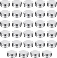 28 Pack 0.5oz Tin Jars,With screw cap, refillable, small can,Lotion stick, beard cream, spices, oint