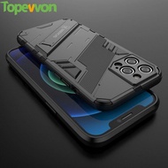 For Apple iPhone 14 13 12 11 Pro Max Plus mini Phone Case Punk Luxury Stand Cover Hard Armor and Soft Silicone TPU Frame Casing