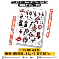 STIKER FUNDAMENTAL PAPER EDUCATION V1 / FPE / STIKER BELUM DIPOTONG BAHAN VINYL UKURAN A6 / STICKER 