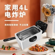 Thickened Deep Frying Pan Commercial Electric Fryer Household Fried Chicken Cutlet Fried String Fryer Equipment Fried Machine Deep Frying Pan Large Capacity