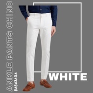 PAY ON THE PLACE BABAYAGA ANKLE PANTS MEN SLIM FIT CHINO PANTS ANKLE PANTS MEN'S ANKLE PANTS WHITE C