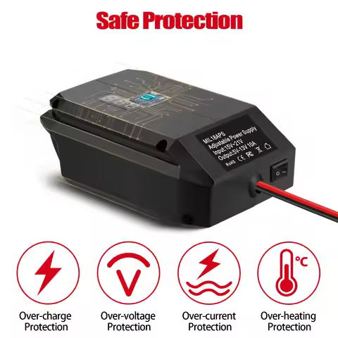 Bucks Converter For DCB200/BL1815B, Battery Power Adapter, Cigarettes Lighters Car Voltage Regulator