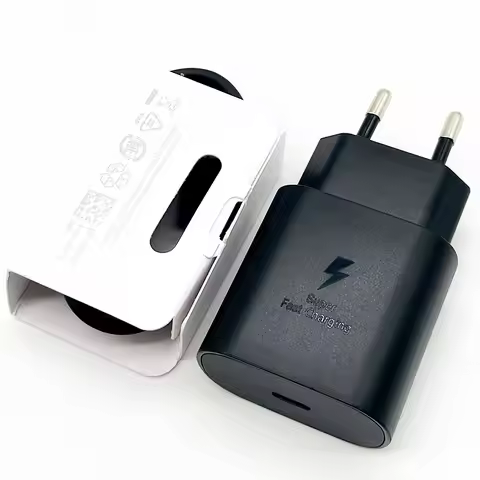 SAMSUNG 25W Quick PD Charger Type-C Cable EU Plug Wall Adapter For Galaxy Z Flip Fold 7 6 5 4 3 2 A7