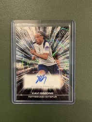 足球 沙維 西蒙斯 Xavi Simons 熱刺 簽名 2025-26 Topps Chrome UCC Tottenham Hotspur Black Lazer Auto 巴黎聖日耳門 Paris