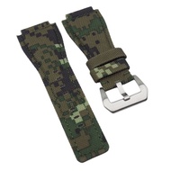 24mm 軍綠色迷彩 / 綠色尼龍 Bell & Ross 代用錶帶
