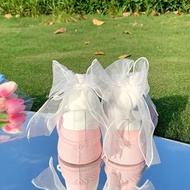 LE9 South Korea's INS shows high high and thick bottom niche pink canvas shoes female all-match stud