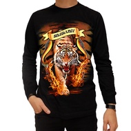 Kaos Lengan Panjang Dewasa Pria Distro Macan Siliwangi Baju Keren Terbaru 2024 Murah Tebal Jumbo
