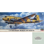 Hasegawa 1/200 C-47 Skytrain Search And Rescue Fighter Aircraft Model War Assembled
