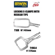 IRWIN 11" 18" LOCKING C-CLAMPS WITH REGULAR TIPS 11" 18" LOCKING C-CLAMPS WITH REGULAR TIPS
