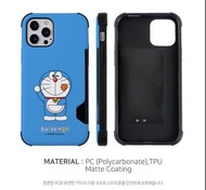 🇰🇷多啦A夢 叮噹 Doraemon Double Card Bumper Case 全包防摔款 可放卡 可插卡 可裝卡 手機保護套 (適用於多款手機型號) iPhone13 iPhone12 iPhone11 iPhoneX iPhoneXR iPhoneXS 同時 適用於 三星 Samsung Galaxy S10 Galaxy S20 Galaxy S21  Note 20 Ultra S21 S21+ S21 Ultra 韓國空運到港