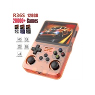 New R36S Transparent128G Game Console PSP Nostalgic Retro Childhood PS1Open Source Charging for Emul