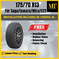 175/70 R13 Milemax Tyre (Free Install Cheras) KL Asian & Continental Cars Tire Tayar Kereta