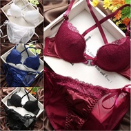 Woman Girl Lace Push Up Front Buckle Underwear Lingeries Bra Sets