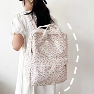 Korean Fashion Flower Pattern Bagpack Doughnut Macaroon Backpack Girls' Large Capacity Laptop Bag