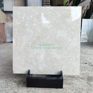 Granit lantai 60x60 Mulia cream dus polos  - Glazed Polished